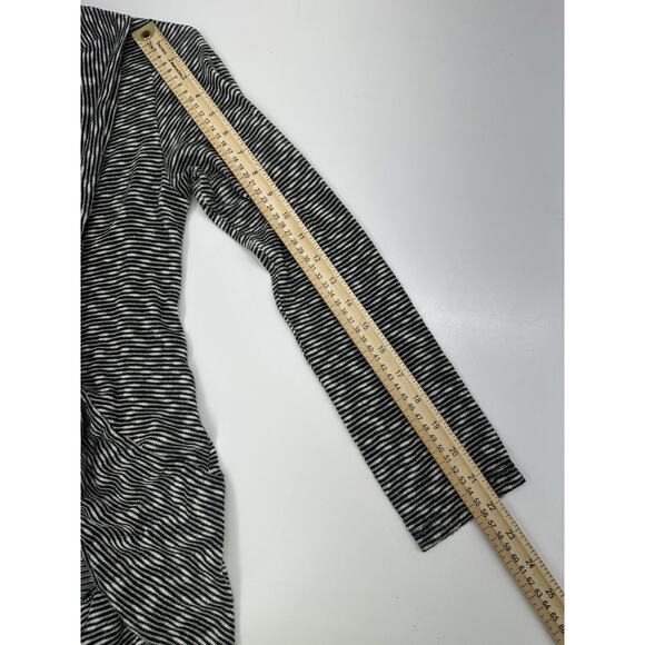 Poetry Womens Cardigan Size Large Black Striped Long Sleeve Open Front - Picture 8 of 10